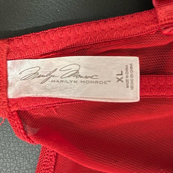 Elegant Scarlet Lace Slip Nightie - Picture 6 of 7